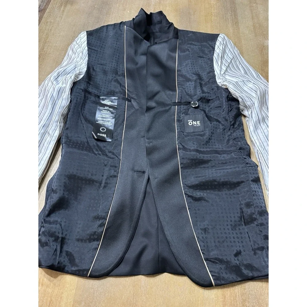 Boss By Hugo Boss Black Tuxedo Jacket 38R Super 120s Wool